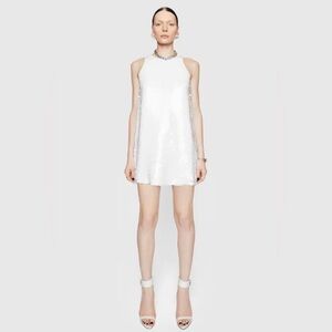 BNWT Rebecca Minkoff White sequins Mini Dress size M